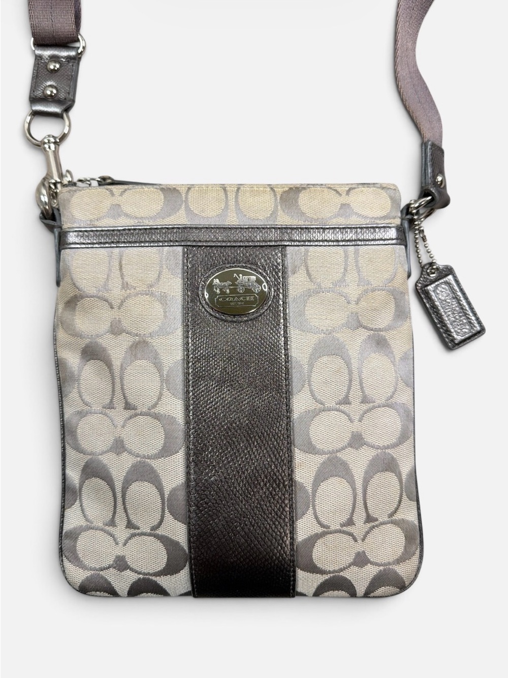 Coach - Sutton Signature Jacquard swingpack crossbody